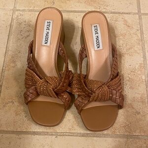 Steve Madden Tan Woven Sandals